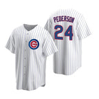 Chicago Cubs #24 Joc Pederson White CONTON Replica Home Jersey