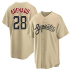 Arizona Diamondbacks #28 Nolan Arenado Player Tan CONTON City Connect Home Game Stitched Jerseys