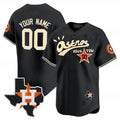 Custom Houston Astros Cactus Jack Style Vapor Premier Limited Jersey ¨C Black CONTON