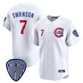 Chicago Cubs #7 Dansby Swanson Player White CONTON Vapor Premier Limited Home Stitched Jerseys