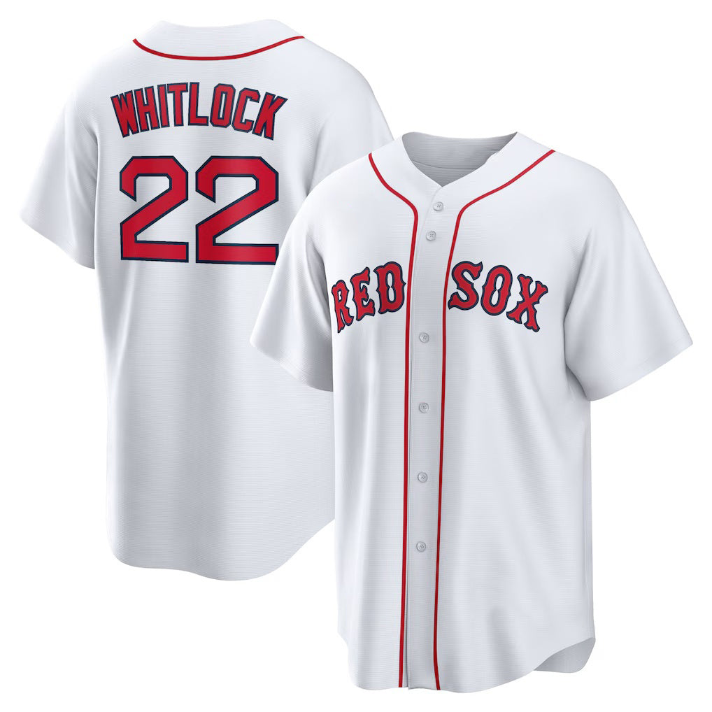 Boston Red Sox #22 Garrett Whitlock White CONTON Home Replica Jersey
