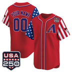 Custom Arizona Diamondbacks America 250 Edition Vapor Premier Limited Red CONTON Stitched Jerseys