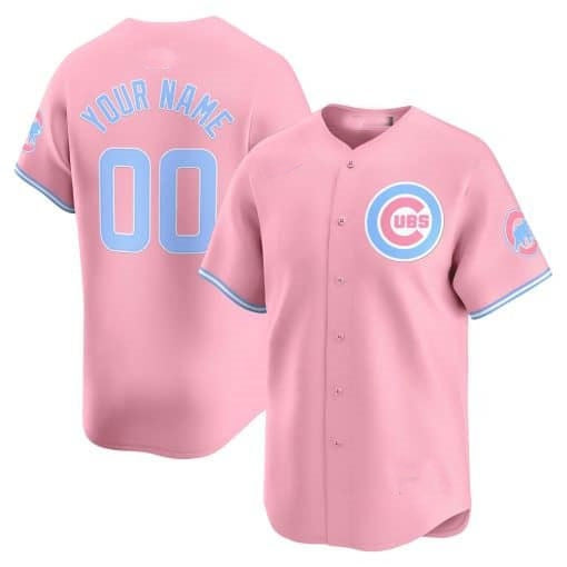 Custom Chicago Cubs Bubblegum Pink Vapor Premier Limited Jersey ¨C All Stitched-Pink CONTON