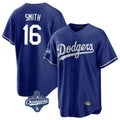 Los Angeles Dodgers #16 Will Smith Player Royal CONTON World Series Meet Game Stitched Jerseys