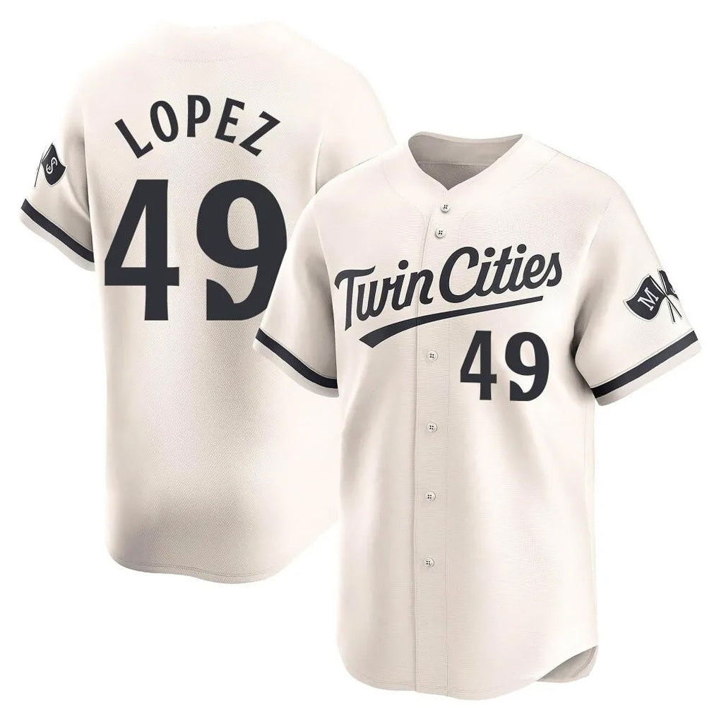 Minnesota Twins #49 Pablo Lopez Player Cream CONTONHome Limited Stitched Jerseys