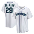 Seattle Mariners #29 Cal Raleigh White CONTON Home Replica Player Jersey