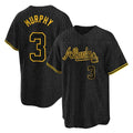 Atlanta Braves #3 Dale Murphy Player Black CONTON Snake Skin City Home Game Stitched Jerseys