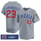 Chicago Cubs #23 Ryne Sandberg Gray CONTON 'Ryne Sandberg Tribute' Vapor Limited V3 Stitched Jersey