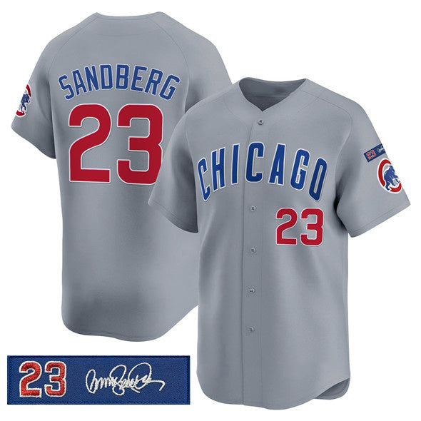 Chicago Cubs #23 Ryne Sandberg Gray CONTON 'Ryne Sandberg Tribute' Vapor Limited V3 Stitched Jersey