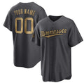 Custom Minnesota Twins Active Player Charcoal CONTON 2022 All-Star Cool Base Stitched Jersey