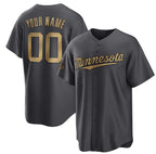 Custom Minnesota Twins Active Player Charcoal CONTON 2022 All-Star Cool Base Stitched Jersey
