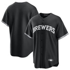 Milwaukee Brewers Blank Player Black CONTON Game Home Stitched Jerseys