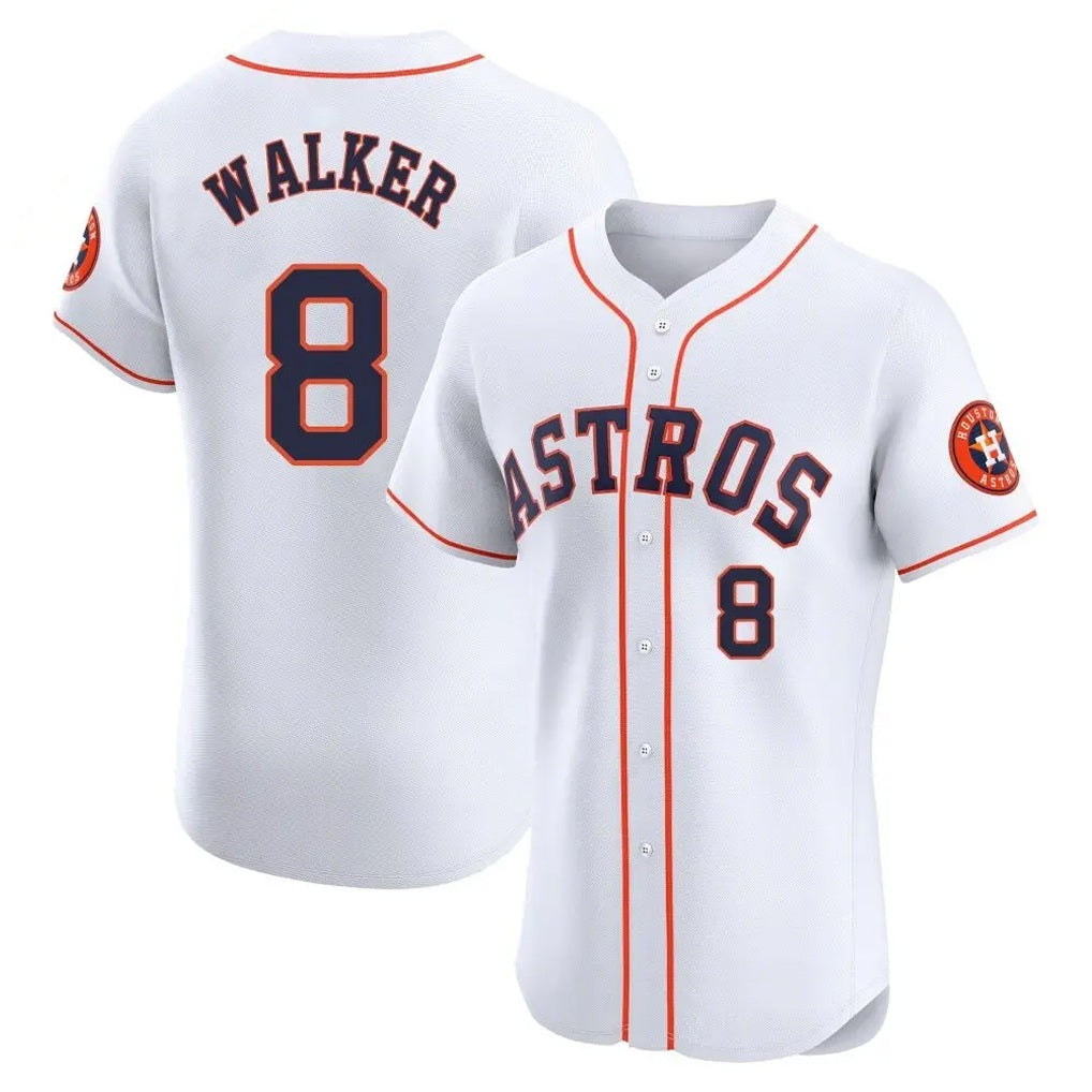 Houston Astros #8 Christian Walker Player White CONTON Limited Elite Home Stitched Jerseys