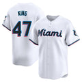 Miami Marlins #47 John King Player White CONTON Home Limited Stitched Jerseys