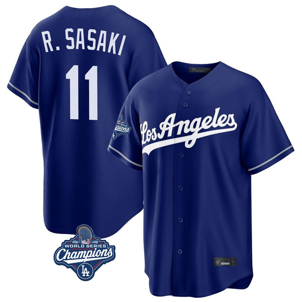 Los Angeles Dodgers #11 Roki Sasaki Player Royal CONTON World Series Meet Game Stitched Jerseys