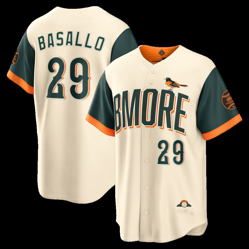 Baltimore Orioles #29 Samuel Basallo Natural CONTON 2026 City Connect Stadium Jersey