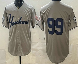 New York Yankees #99 Aaron Judge Grey CONTON Without Name Limited Jersey