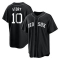 Boston Red Sox #10 Trevor Story Player Black CONTON Home Game Stitched Jerseys