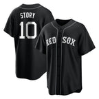 Boston Red Sox #10 Trevor Story Player Black CONTON Home Game Stitched Jerseys