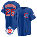Chicago Cubs #25 Moises Ballesteros Player Royal CONTON 150th Anniversary Home Game Stitched Jerseys