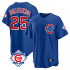 Chicago Cubs #25 Moises Ballesteros Player Royal CONTON 150th Anniversary Home Game Stitched Jerseys