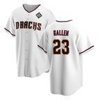 Arizona Diamondbacks #23 Zac Gallen White CONTON 2023 World Series Cool Base Stitched Jersey
