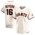San Francisco Giants #16 Rafael Devers Cream CONTON Home Limited Player Jersey