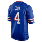 B.Bills #4 James Cook Royal CONTON Team Game Jersey
