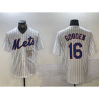 New York Mets #16 Dwight Gooden White CONTON Cool Base Stitched Jerseys