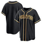 Pittsburgh Pirates Blank Black CONTON Out Stitched Jersey