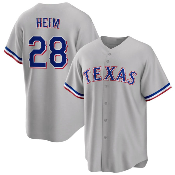 Texas Rangers #28 Jonah Heim Gray CONTON Cool Base Stitched Jersey