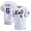 New York Mets #6 Starling Marte White CONTON 2024 Home Limited Stitched Jersey
