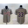 Detroit Tigers #33 Colt Keith Gray CONTON Cool Base Stitched Jersey