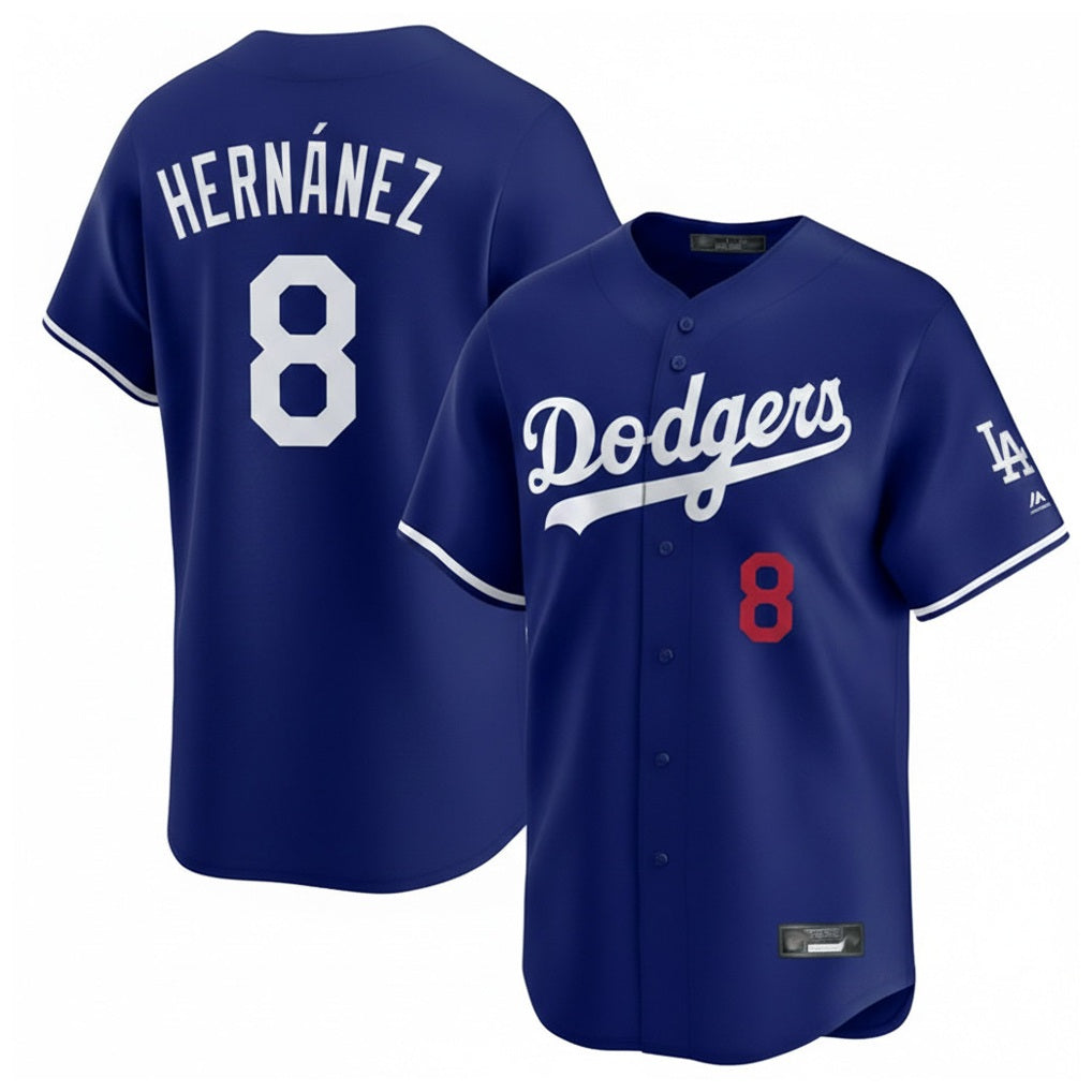 Los Angeles Dodgers #8 Enrique Hern¨¢ndez Player Royal CONTON Limited Home Stitched Jerseys