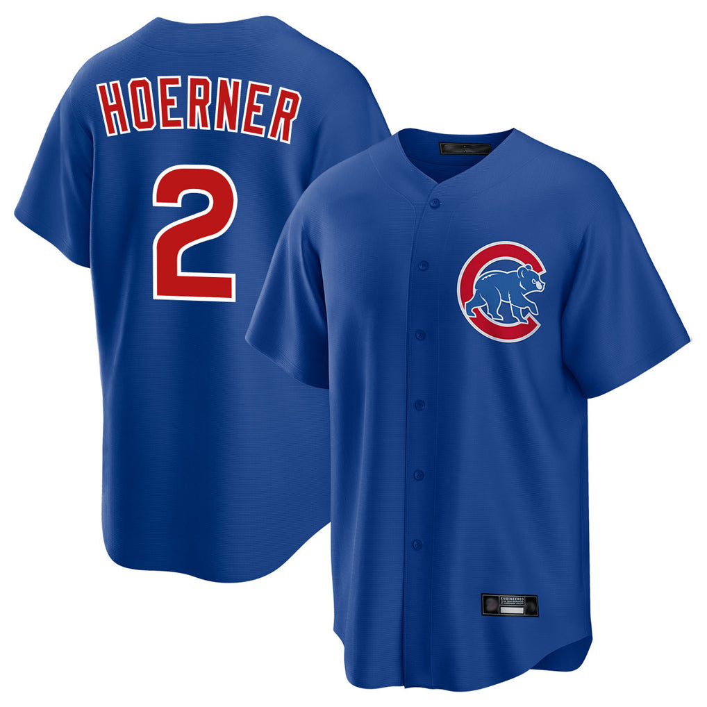 Chicago Cubs #2 Nico Hoerner Player Royal CONTON Home Game Stitched Jerseys