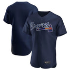 Atlanta Braves Navy CONTON Alternate Limited Elite Home Game Blank Player Stitched Jerseys