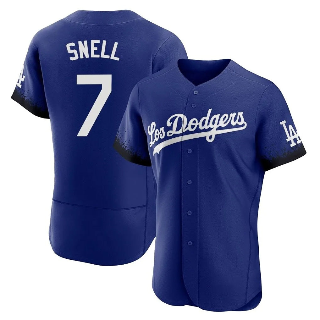 Los Angeles Dodgers #7 Blake Snell Player Royal CONTON City Connect Elite Home Stitched Jerseys