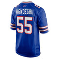 B.Bills #55 David Ugwoegbu Royal CONTON Game Jersey