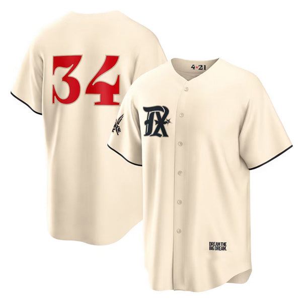 Texas Rangers #34 Nolan Ryan Cream CONTON 2023 City Connect Cool Base Stitched Jersey