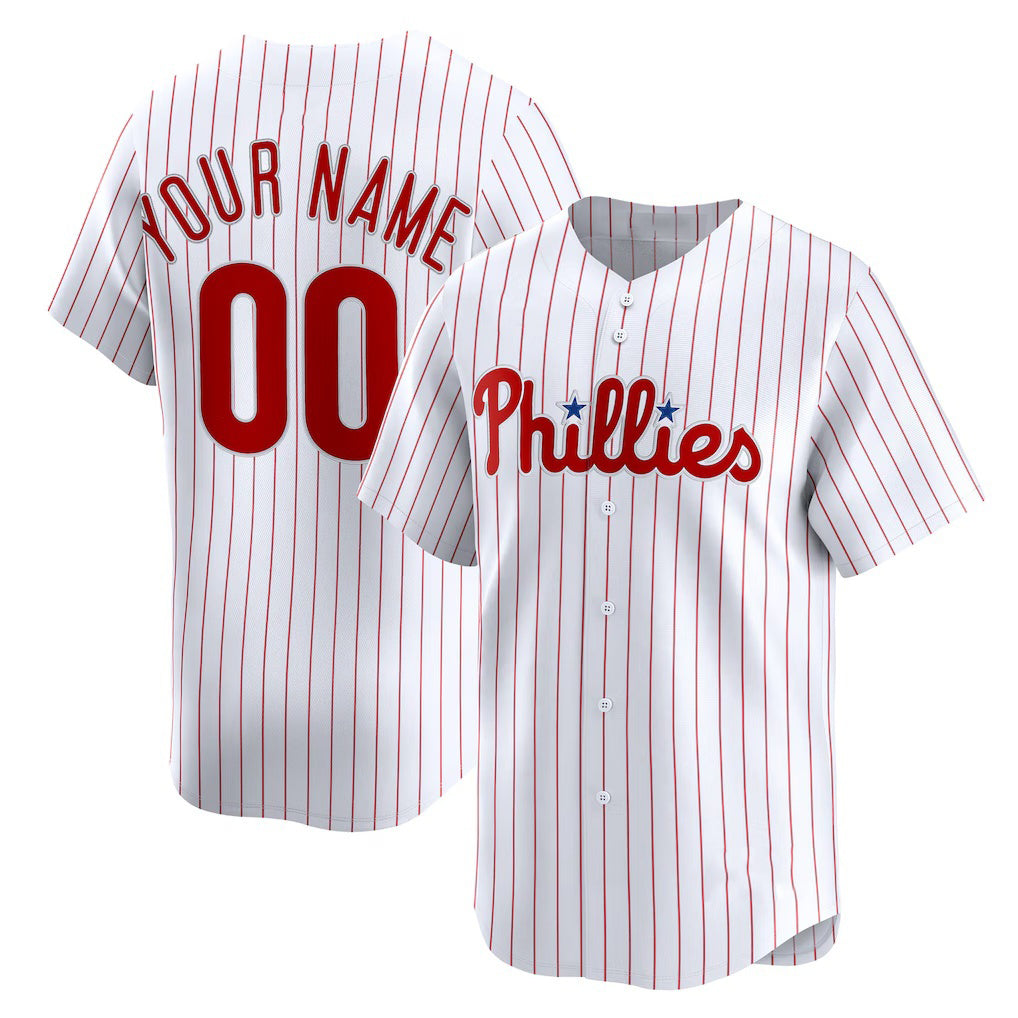 Custom Philadelphia Phillies White CONTON HHome Limited Jersey