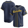 Milwaukee Brewers Blank Player Navy CONTON Home Limited Stitched Jerseys