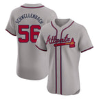 Atlanta Braves #56 Spencer Schwellenbach Player Gray CONTON Limited Elite Home Game Stitched Jerseys