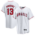 Los Angeles Angels #13 Drew Pomeranz Player White CONTON Home Game Stitched Jerseys