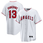 Los Angeles Angels #13 Drew Pomeranz Player White CONTON Home Game Stitched Jerseys