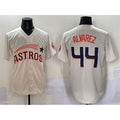 Houston Astros #44 Yordan Alvarez Cream CONTON Throwback Cooperstown Collection Limited Stitched Jersey