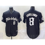 Philadelphia Phillies #8 Nick Castellanos Green CONTON With Patch Stitched Cool Base Jersey