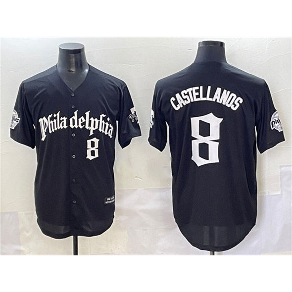 Philadelphia Phillies #8 Nick Castellanos Green CONTON With Patch Stitched Cool Base Jersey