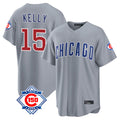 Chicago Cubs #15 Carson Kelly Player Gray CONTON 150th Anniversary Home Game Stitched Jerseys