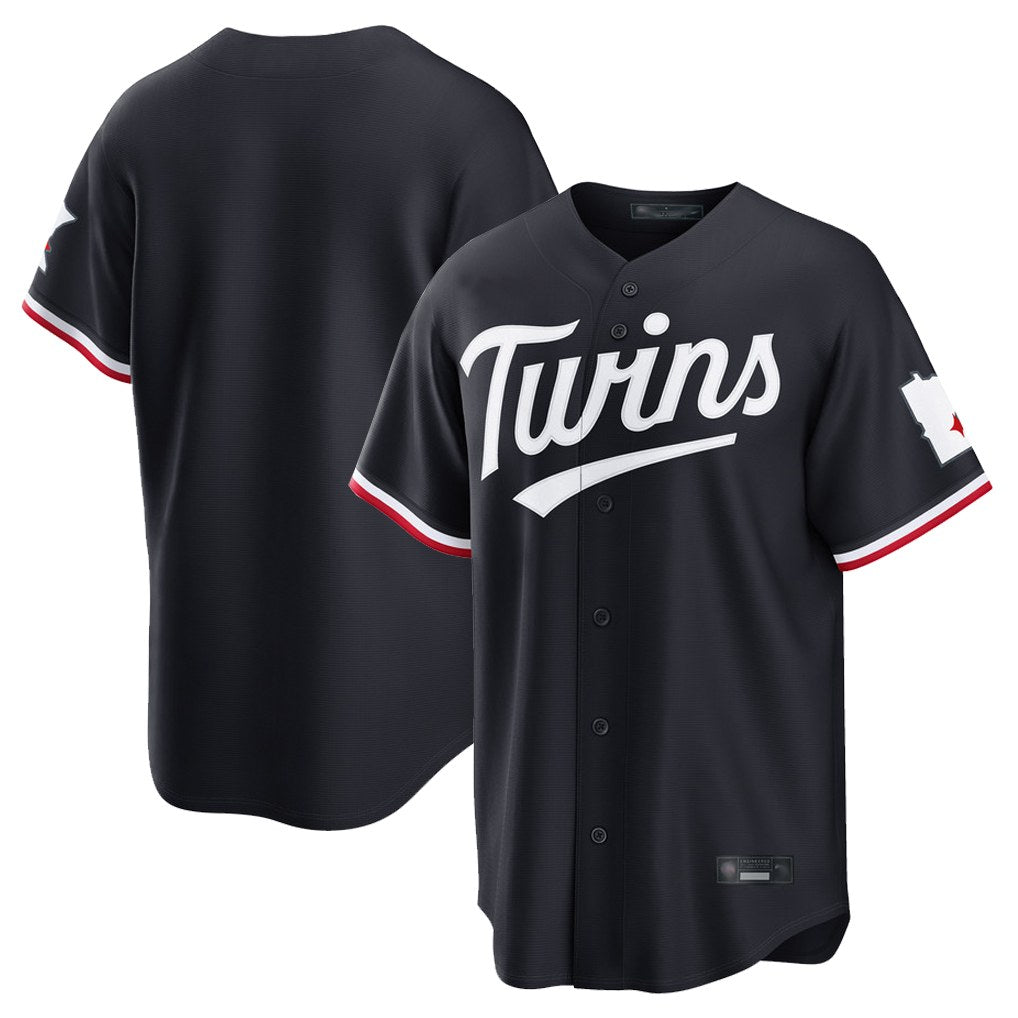 Minnesota Twins Blank Player Navy CONTONHome Game Stitched Jerseys
