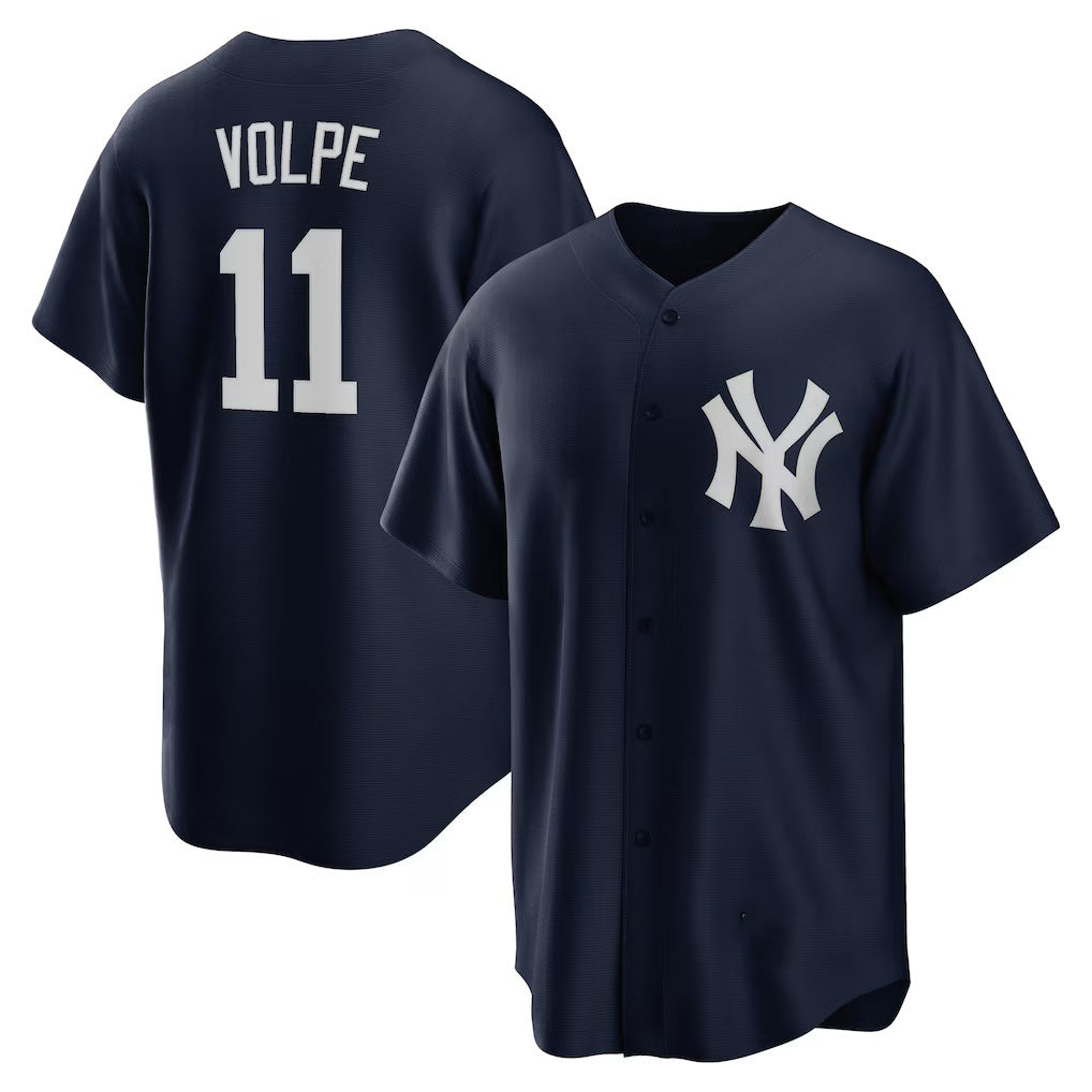 New York Yankees #11 Anthony Volpe Navy CONTON Big & Tall Alternate Replica Player Jersey